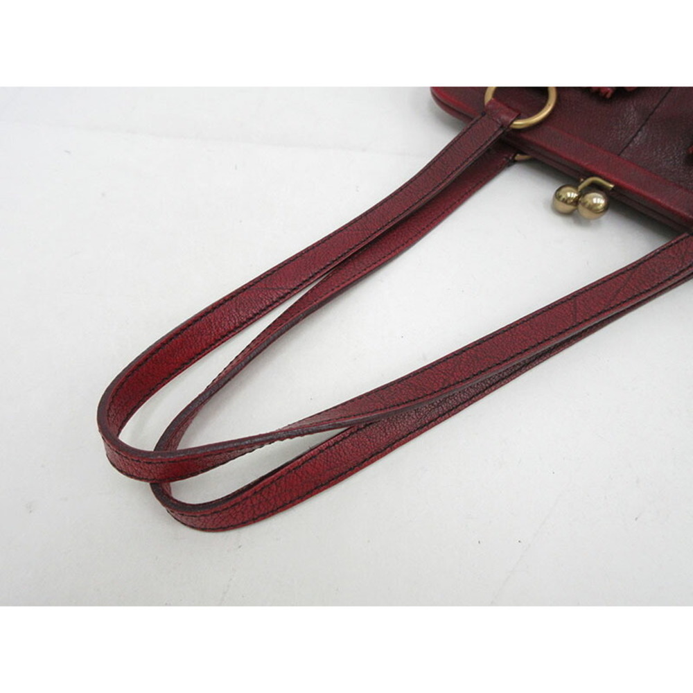 Miu Miu Handbag Ribbon Red Leather - Picture 6 of 8
